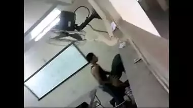 Voyeur records Goa college couple fucking in classroom on cam!