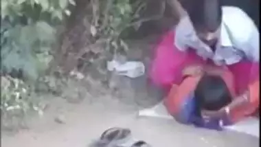 Tamil couple banging outdoor in a jungle gets caught on a hidden cam, desi sex mms