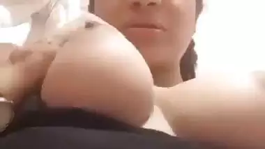 Sexy maal big boobs showing selfie video for lover