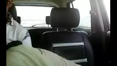Desi Indian wife gives oral sex to husbands friend in car