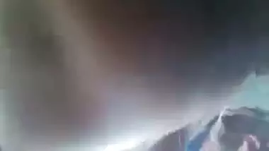 Slim Desi girl shows off tiny tits in this MMS self-made XXX video