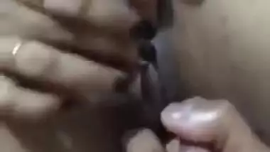 Sful Indian man fingers wife's pussy after watching a lot of porn