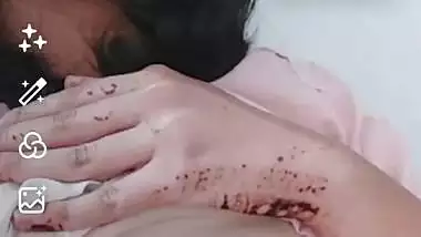 First time topless video making of hot girlfriend