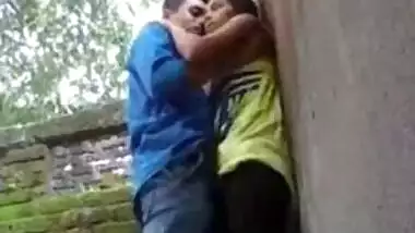 Lewd school girl kissed with BF outdoor In park. Desi voyeur сaught it mms