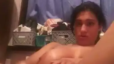 Nude MMS of a horny girl fucking her pussy with a dildo