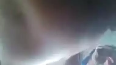 Slim Desi girl shows off tiny tits in this MMS self-made XXX video