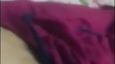 Naughty Desi horny girl sucking her own XXX boobs on camera