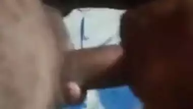 Mature Desi XXX couple takes their home sex video in the garage MMS