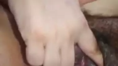 Horny Desi BBW dives fingers into vag in the masturbation porn video