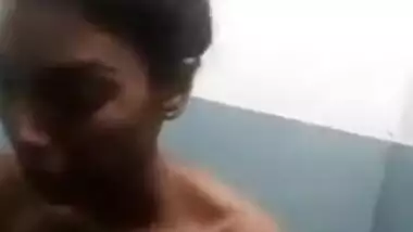 Indian wife tries hard to look XXX showing off her tiny titties