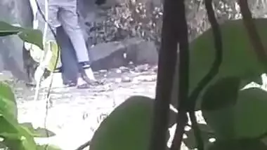 Cute College Couple Outdoor Enjoying