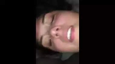 Double penetration free porn clip of a slutty NRI teen with a skinny figure