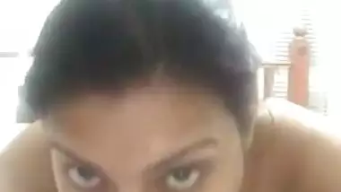 Young and horny girl enjoys with a big dildo