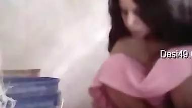 Today Exclusive- Bihari Bhabhi Record Her Bathing Video For Lover Part 4