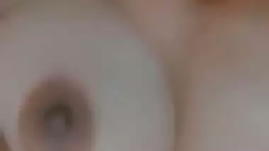 Cute girl boobs showing selfie upon boyfriend request
