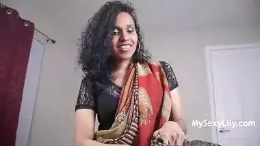 Horny Lily Giving Her Indian Cousin A Good Morning Wake Up Blowjob Swallow Cumshot