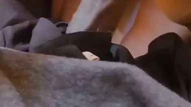 Bushy pussy horny girl riding dick of boyfriend