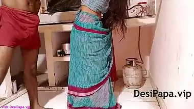 Tamil Bhabhi With Her Husband In Kitchen...