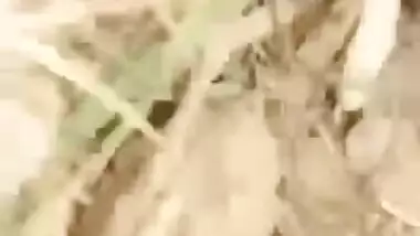 Man watches Desi girlfriend in orange sari taking pants off for XXX video