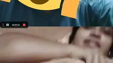 Today Exclusive- Desi Bhabhi Showing Her Boobs To Lover On Video Call Part 2