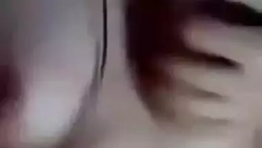 Beautiful cute horny girl fingering pussy selfie