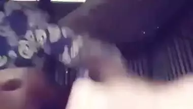Sultry Desi female shows XXX tits and rubs her pussy for MMS clip