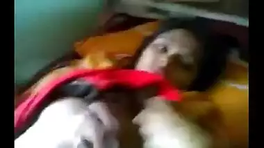 Desi home sex clip of young village girl with next door guy